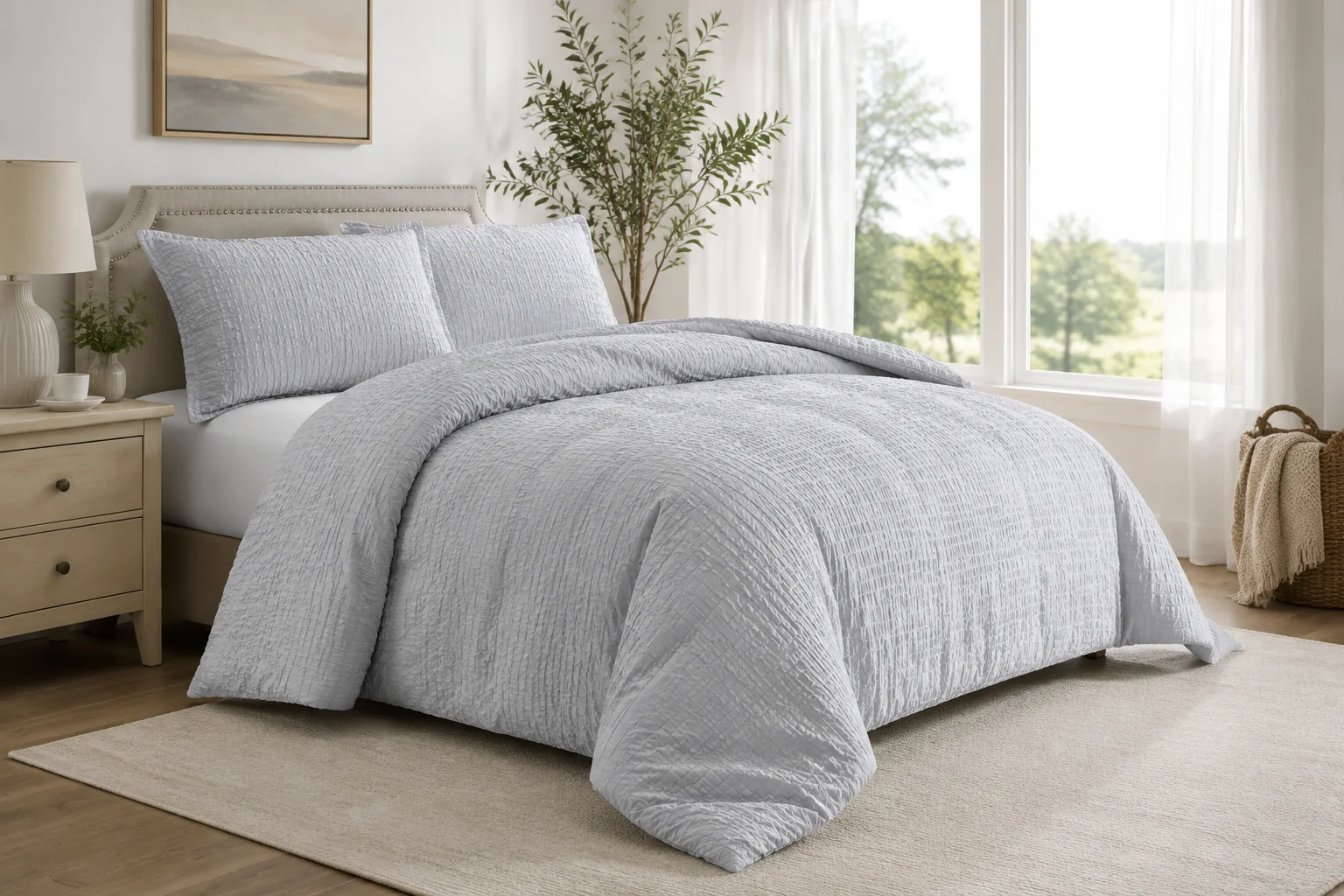 Pebbleloft Seersucker Comforter Set - Image 3