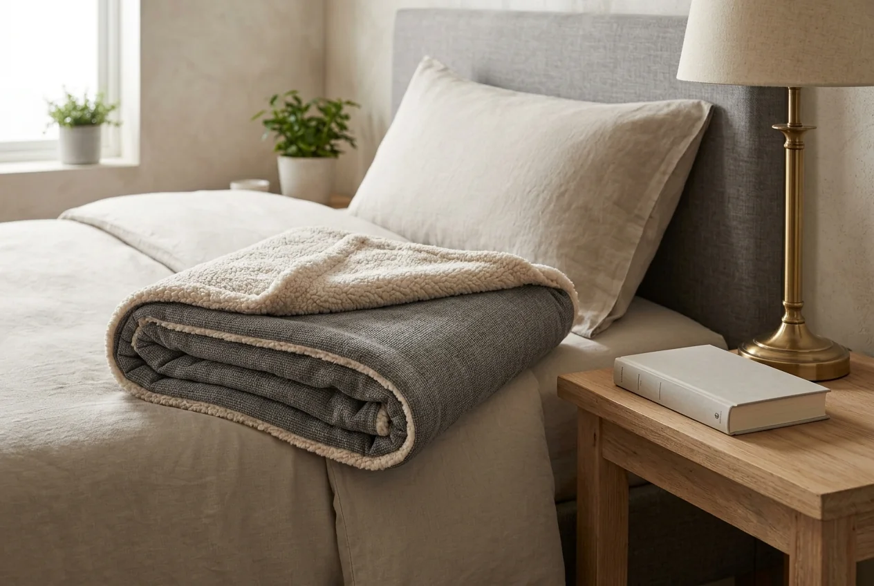 Pebbleloft Reversible Sherpa Throw - Image 3
