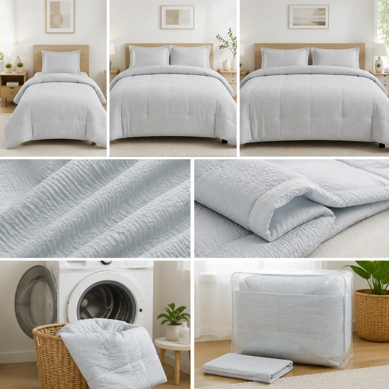 Pebbleloft Seersucker Comforter Set - Image 4