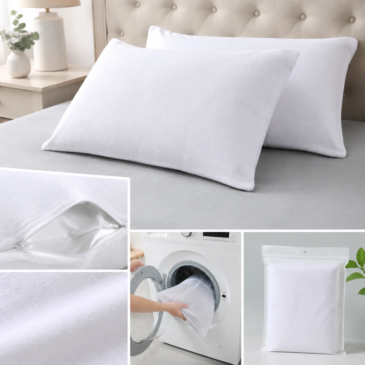 Pebbleloft Waterproof Pillow Protector Pair - Image 4