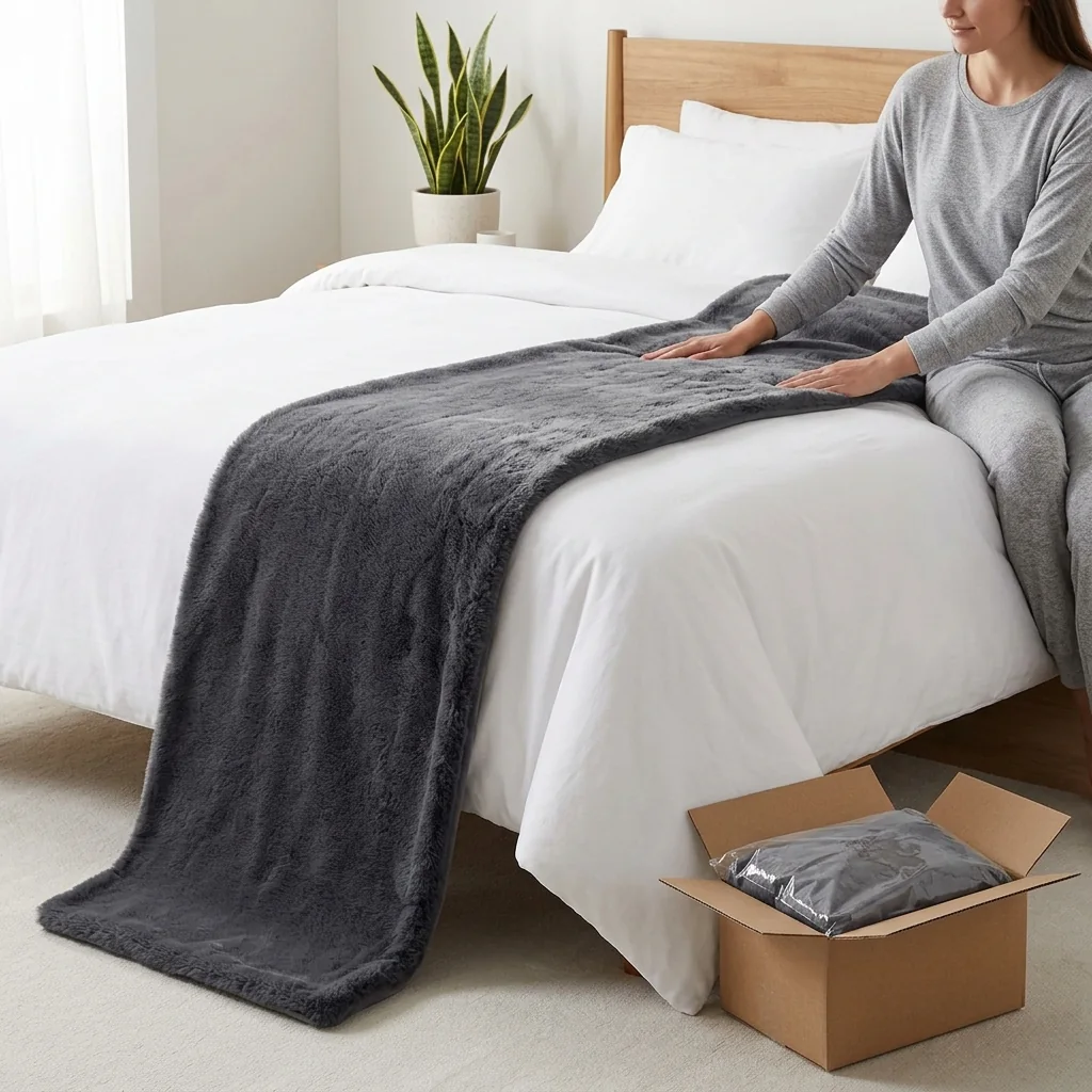 Pebbleloft Faux Fur Bed Runner - Image 4
