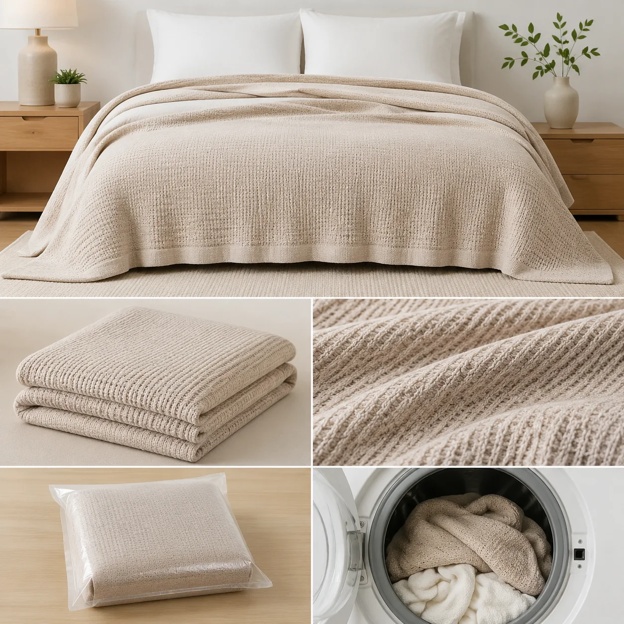 Pebbleloft Cotton-Blend Bed Blanket - Image 4