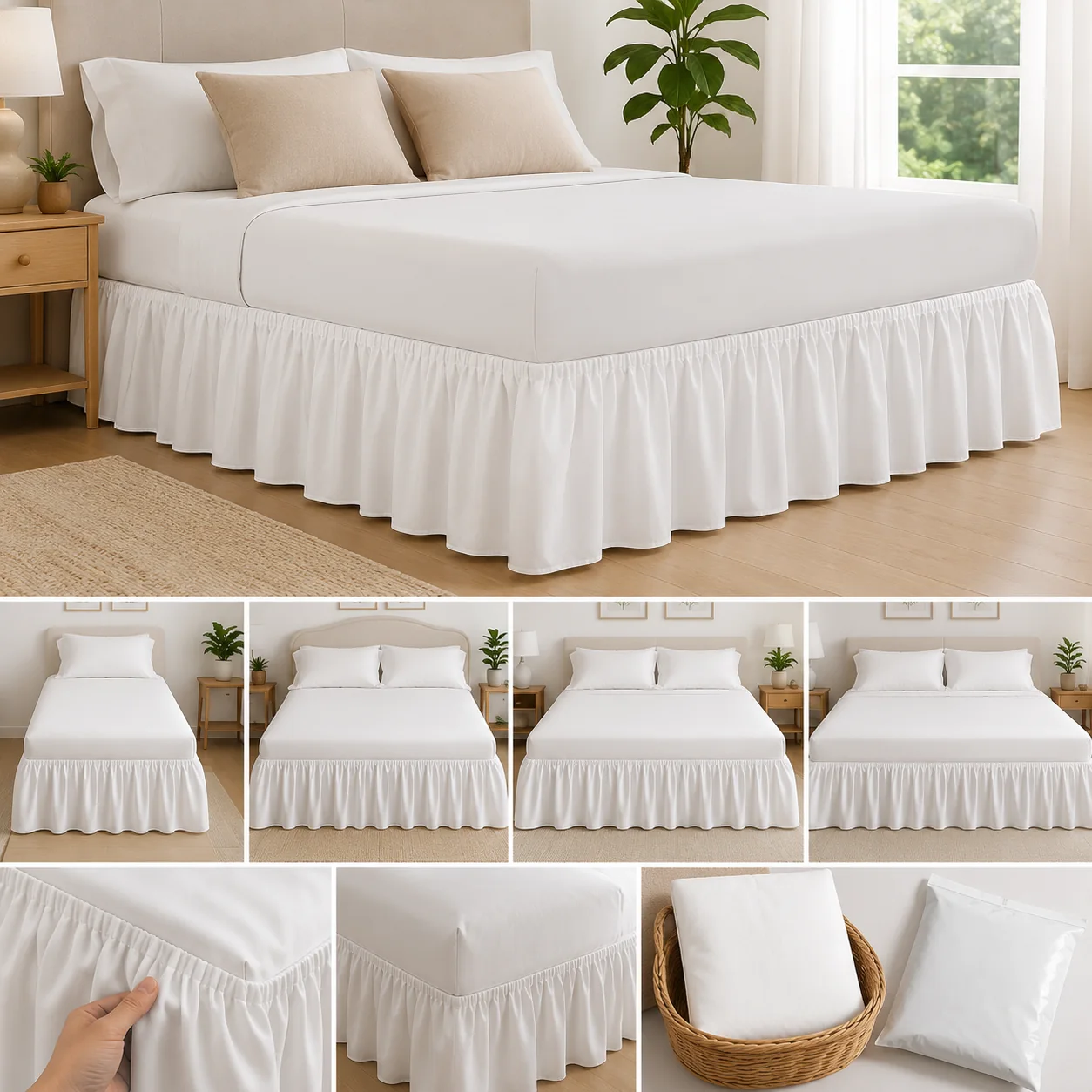 Pebbleloft Ruffled Bed Skirt - Image 4