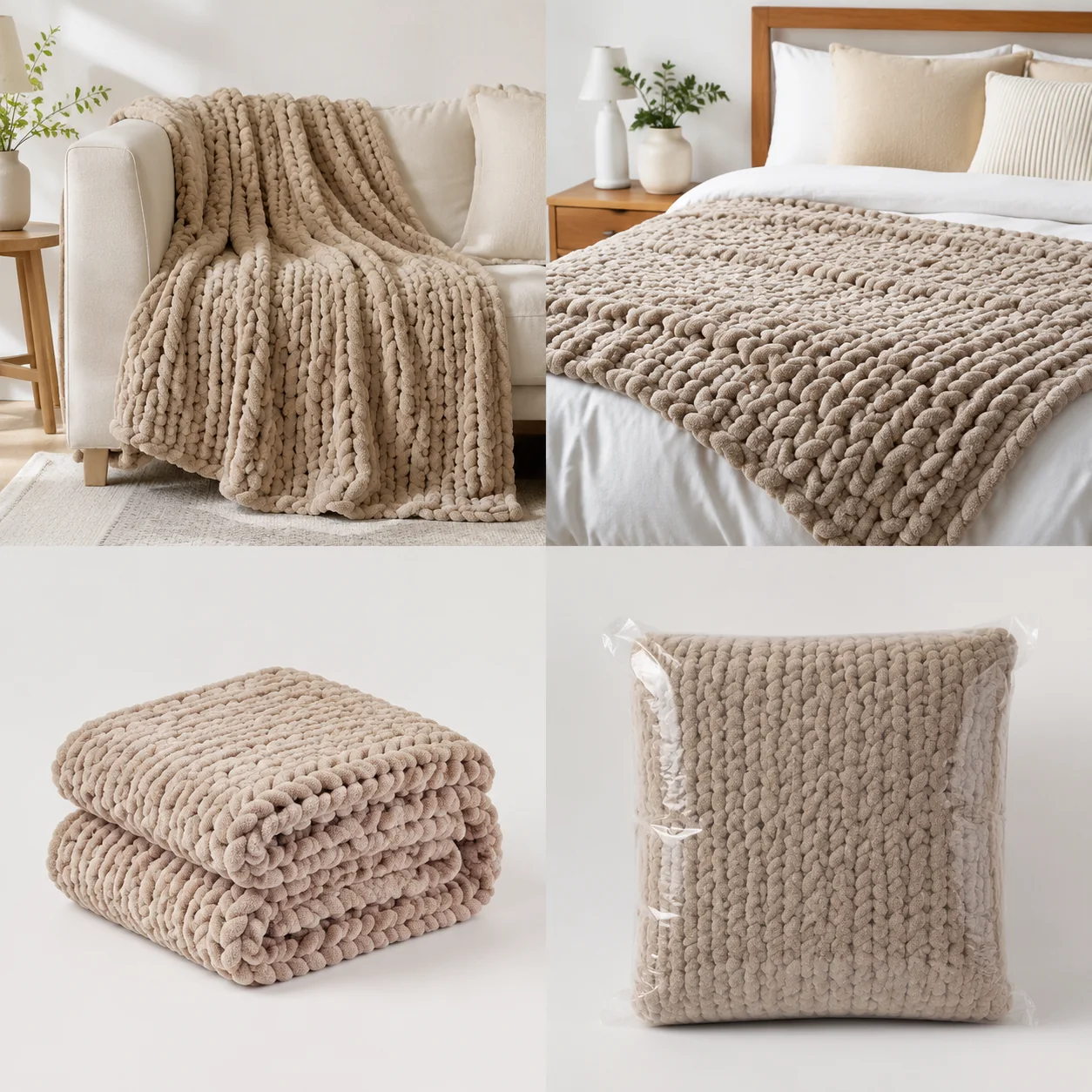 Pebbleloft Chenille Knit Throw Blanket - Image 4